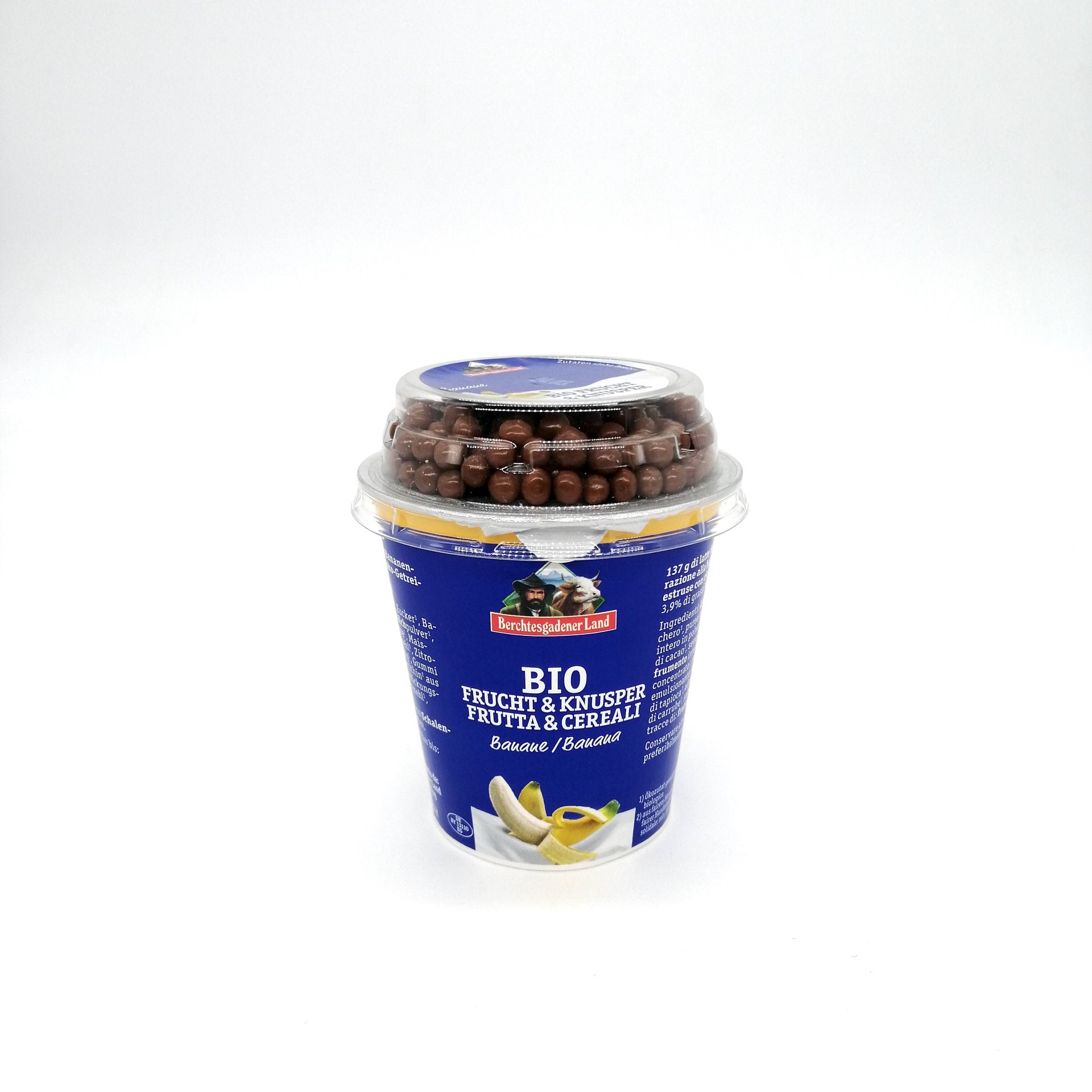 BIO Banánový jogurt s cereáliami 150g.