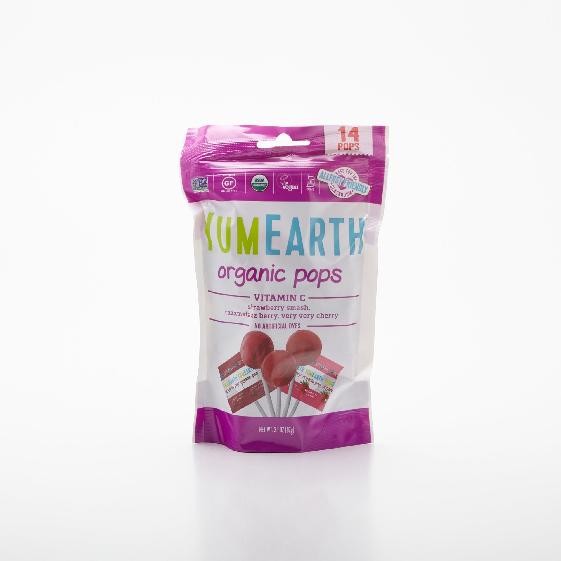 BIO ovoc. lízanky YumEarth vitamín C 85g.
