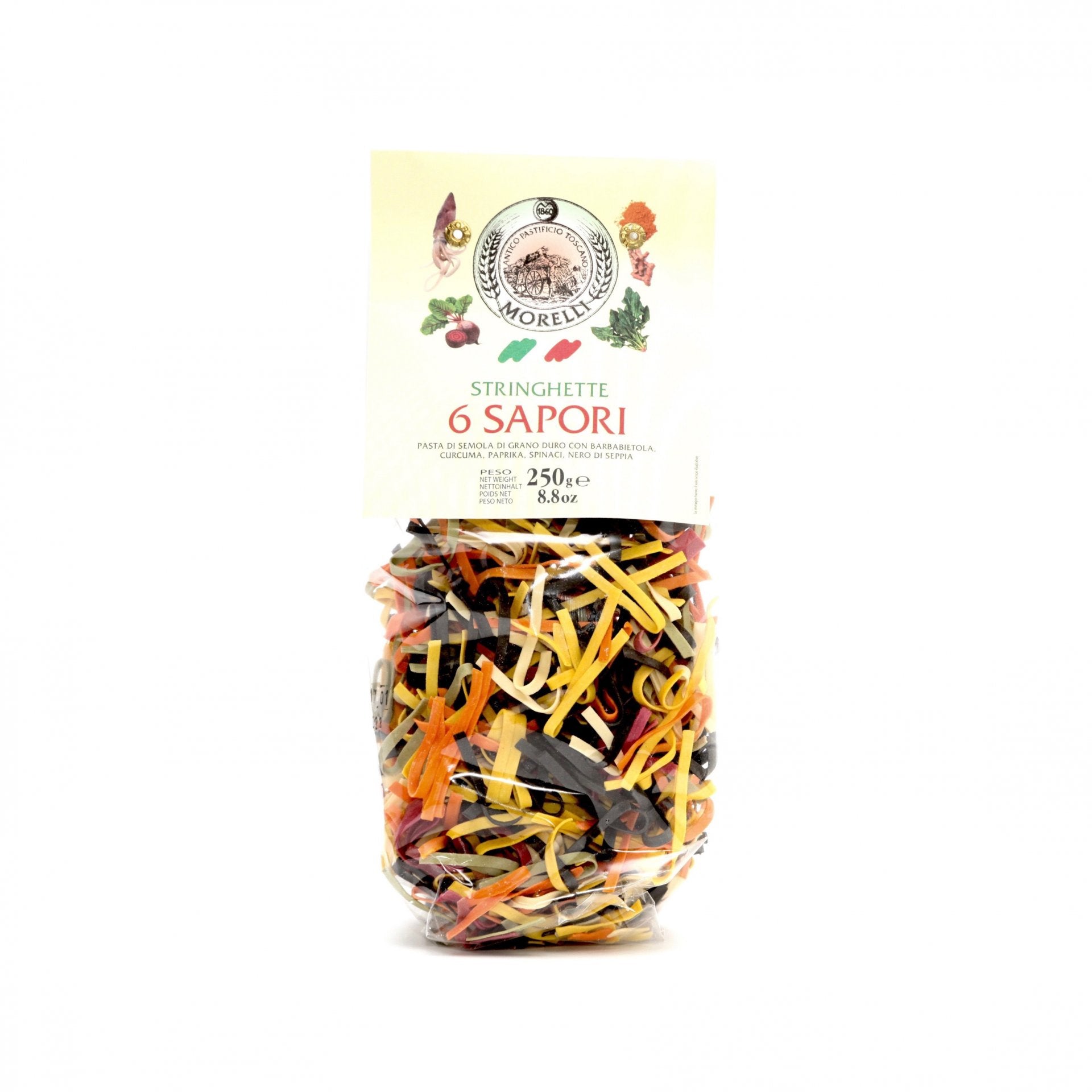 Cestoviny stringhette 6 sapori 250g.