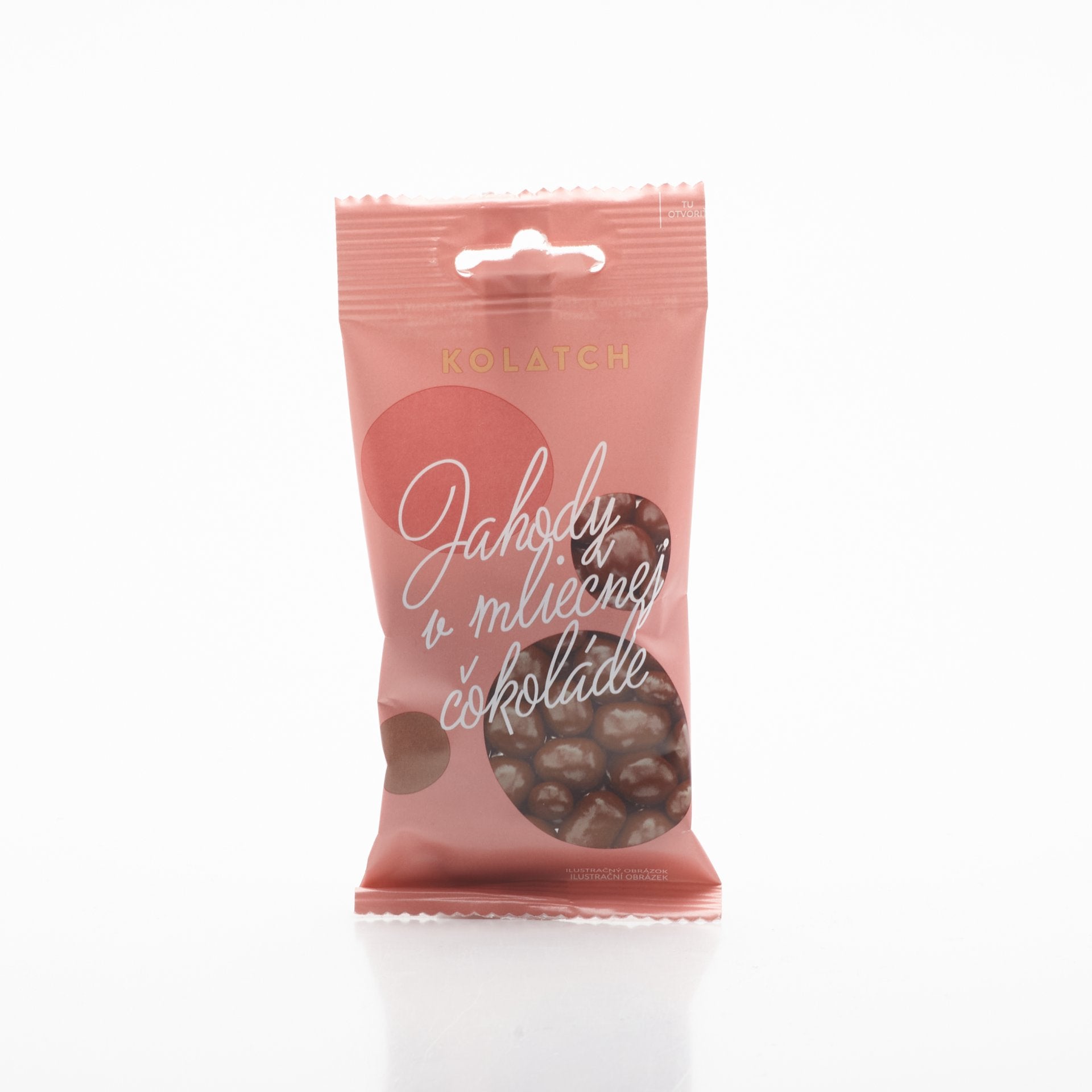 BIO Dražé Jahody v mliečnej čokoláde 35g.