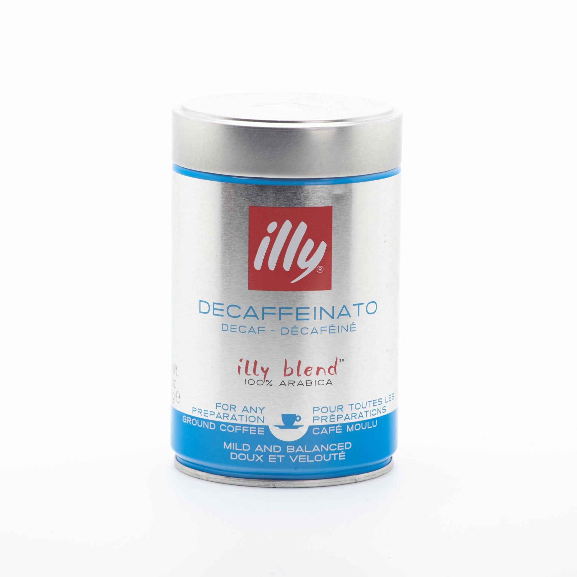 Káva Illy mletá bezkofeínová 250g.