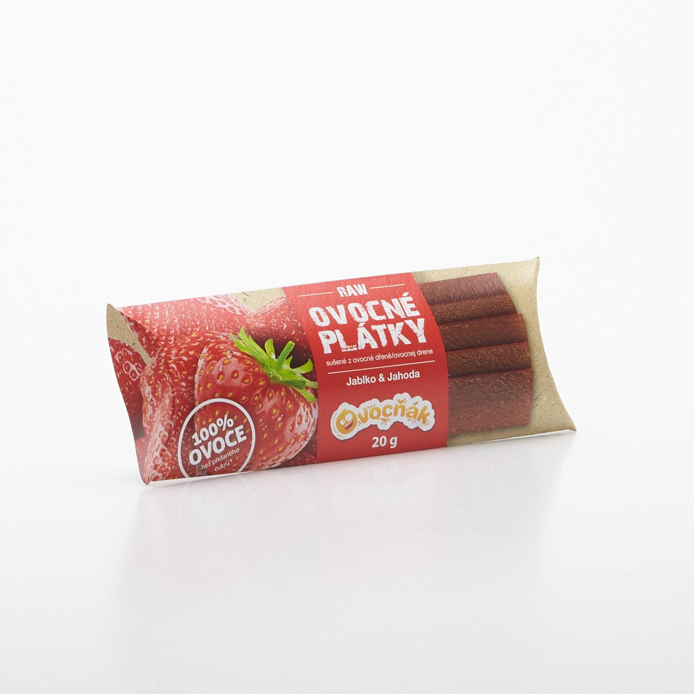 Ovocňák plátky 100% jablko jahoda 20g.