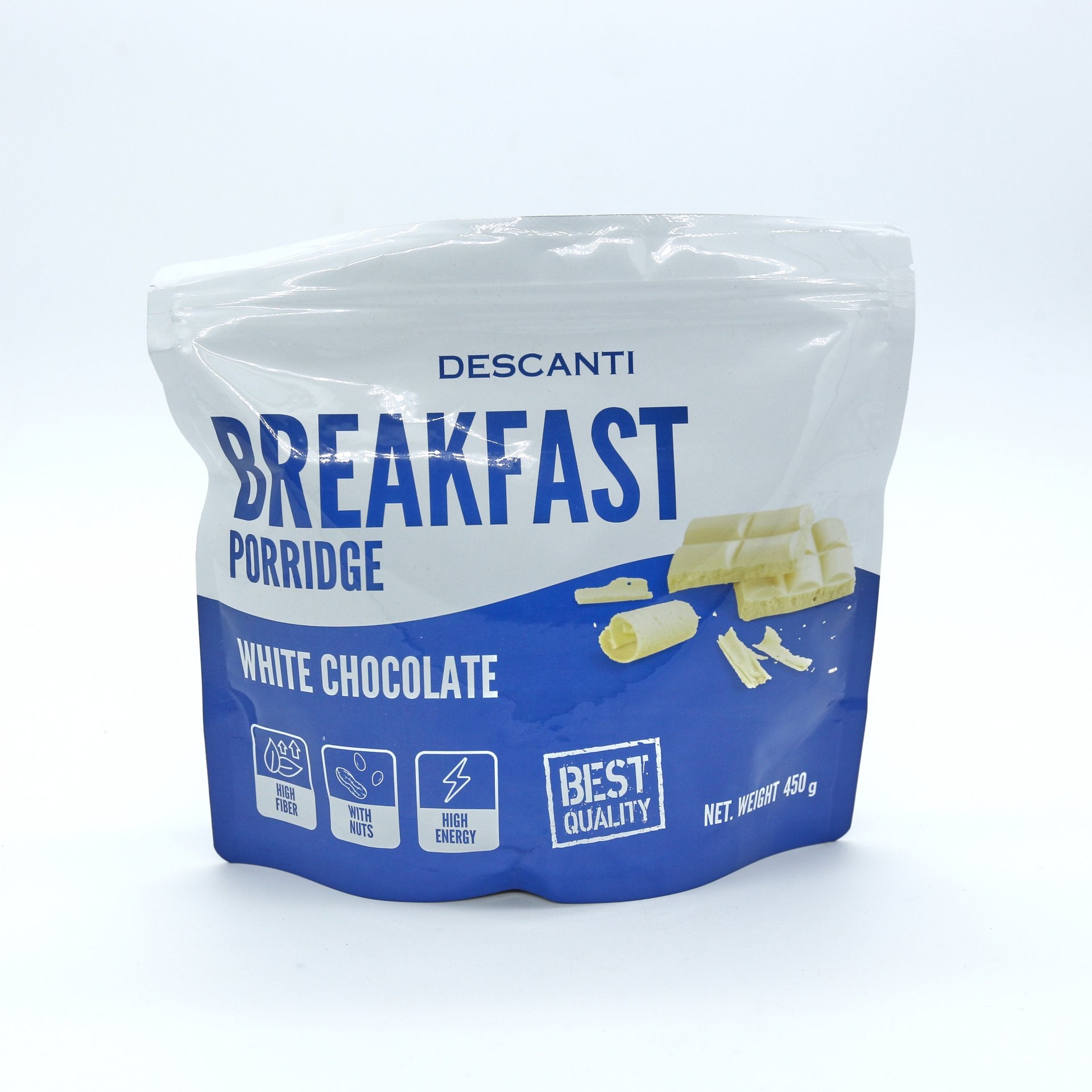 Raňajková kaša biela čokoláda 450g.