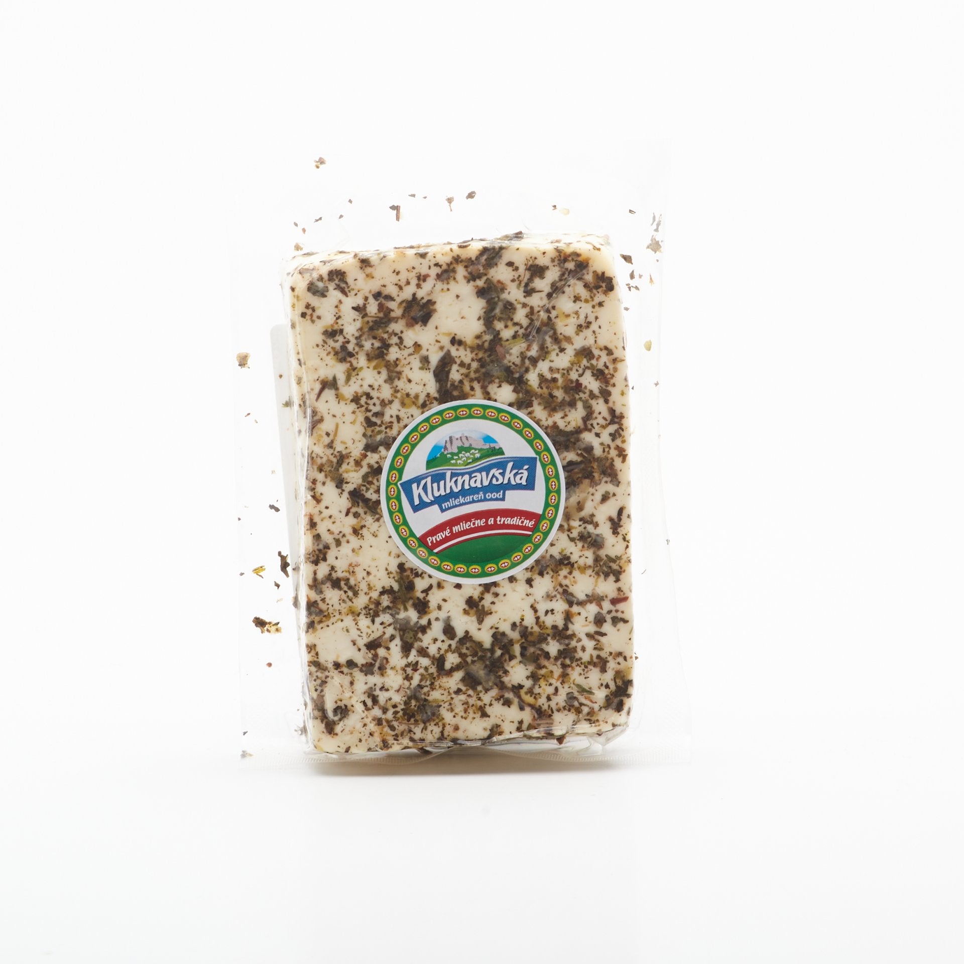 Slaný kravský syr s bylinkami. 100g