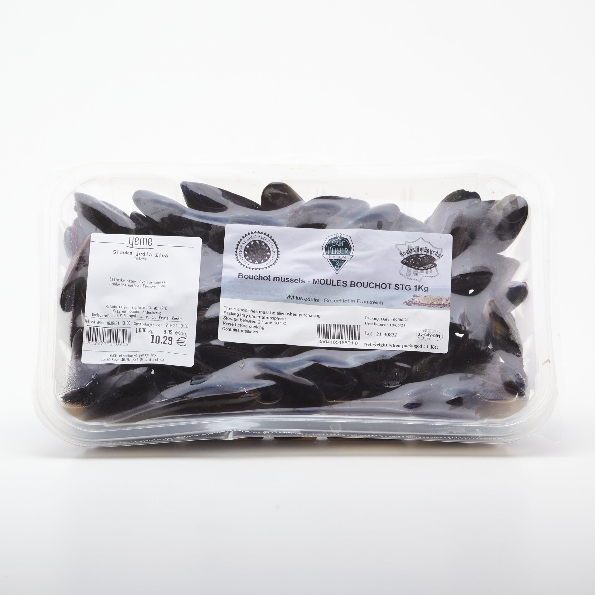 Slávka jedlá živá. 100g