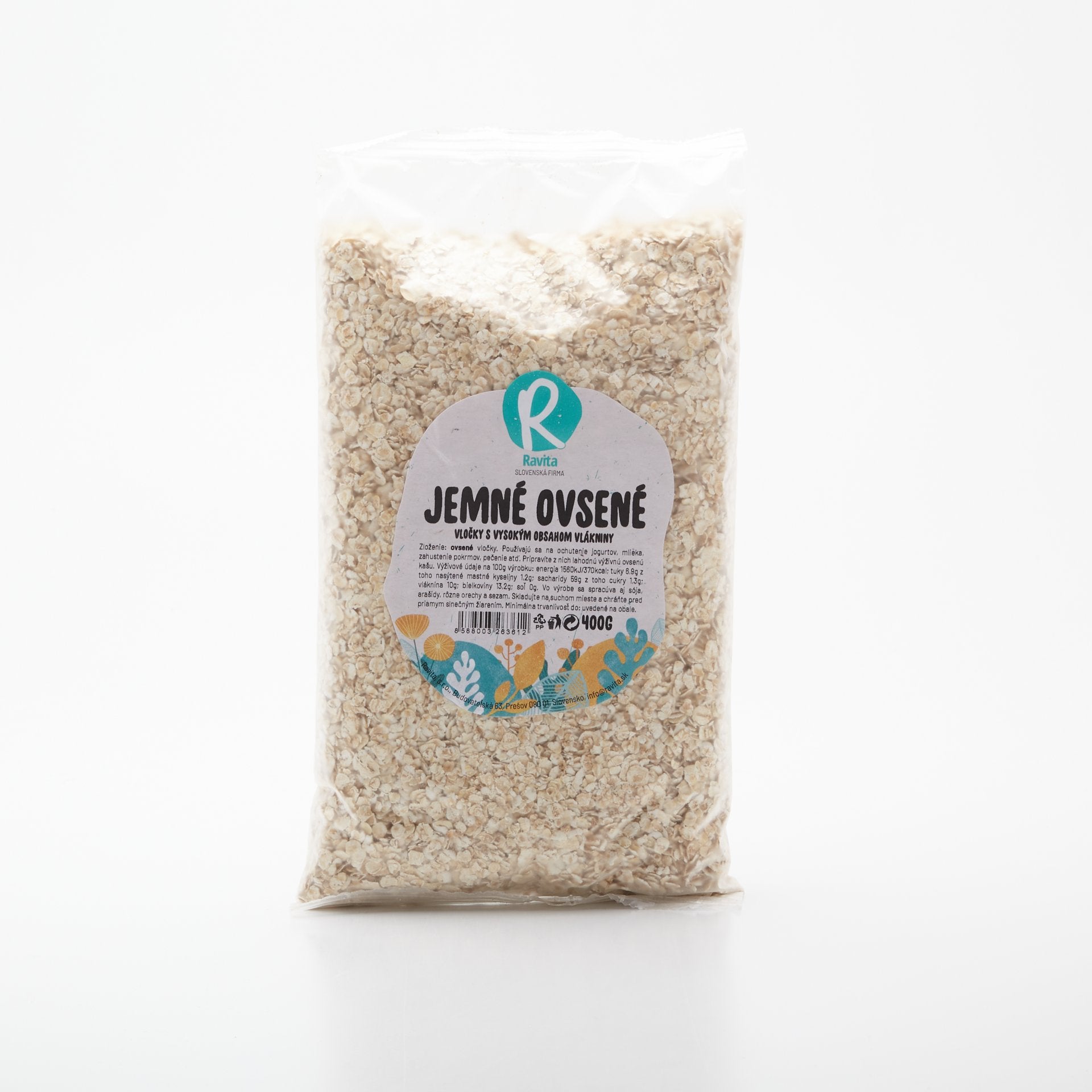 Vločky ovsené jemné s klíčkami 400g.